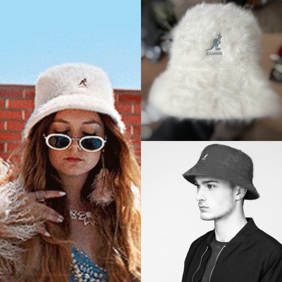 Kangol Accessories Kangol Furgora Bucket Hat White Fuzzy Vintage M